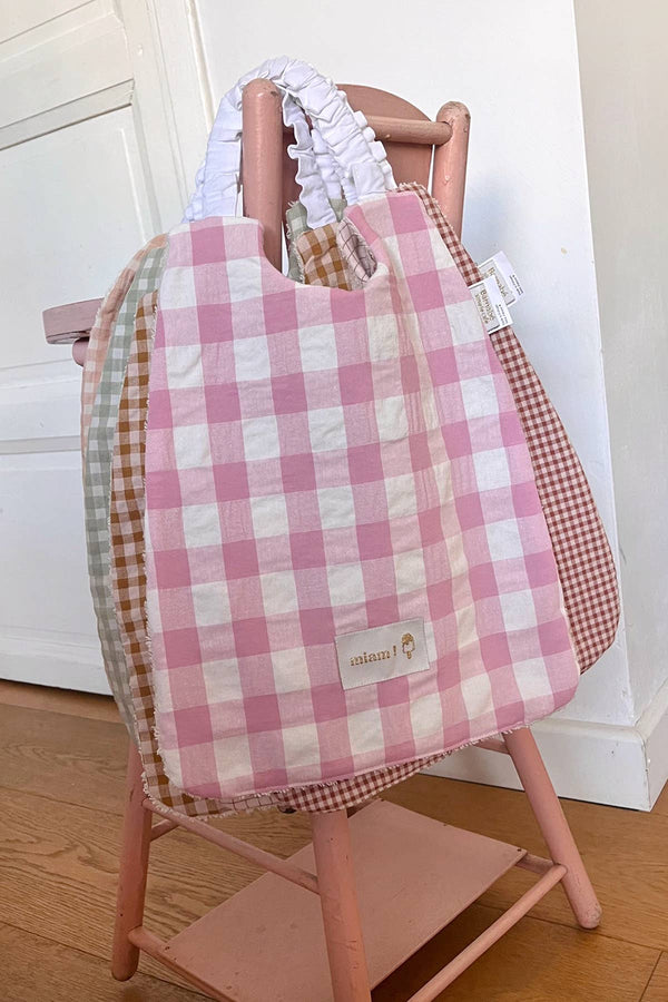 Grand bavoir élastiqué - Serviette petit enfant 2 - 6 ans: Abricot
