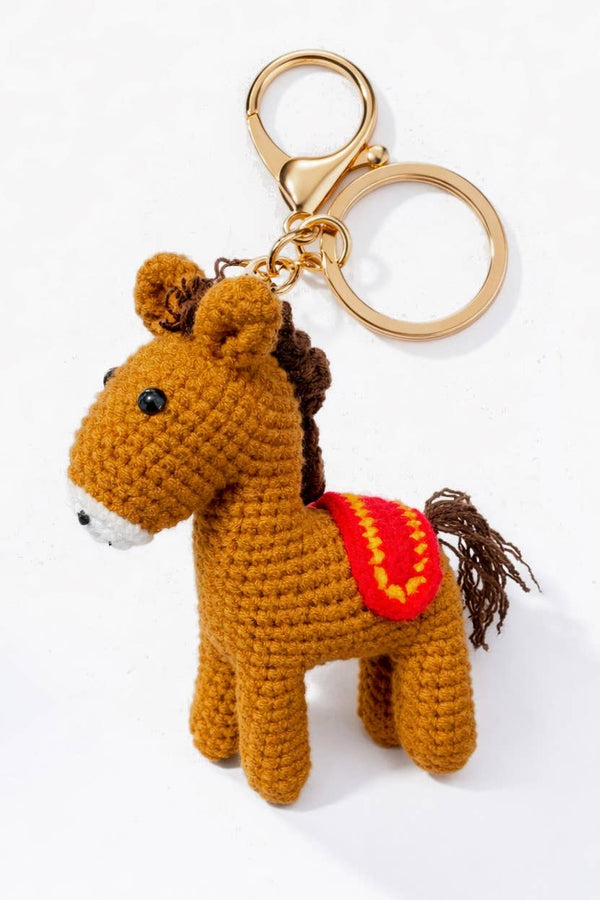 Grigri accessoires de sac Cheval PC056HZ: Brun / Synthétique