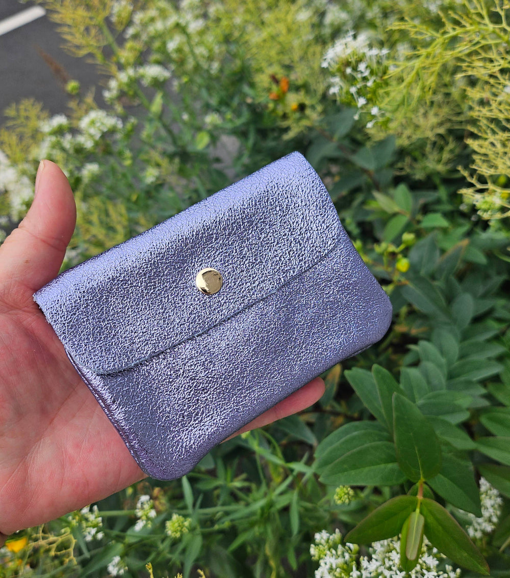 Porte-monnaie cuir  métallisé Kangoo: Mauve