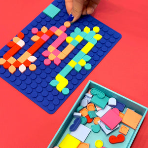 Silipop bleu – Mosaïques à clipser en silicone dès 3 ans