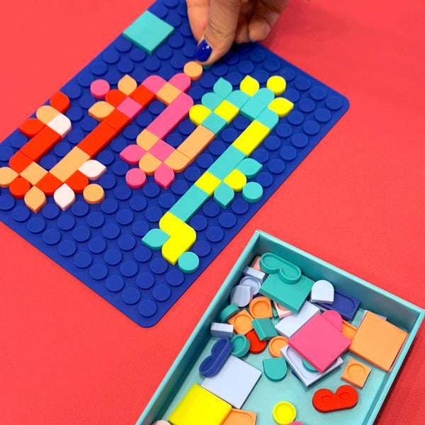Silipop bleu – Mosaïques à clipser en silicone dès 3 ans