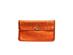 Porte monnaie cuir tout en un compact: Acier
