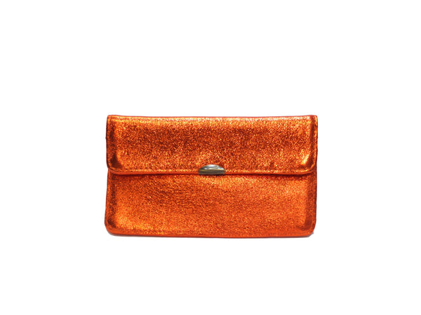 Porte monnaie cuir tout en un compact: Acier