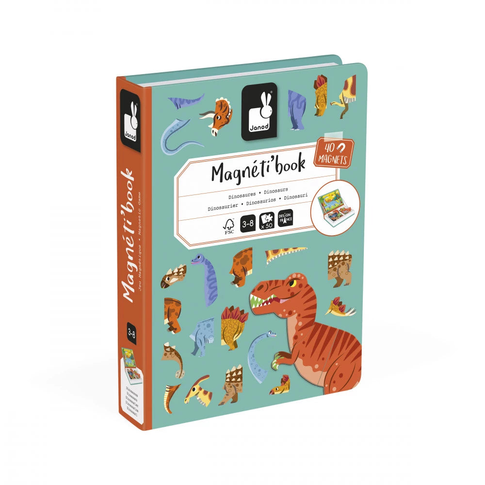 Janod Magnéti'book Dinosaures, 40 magnets