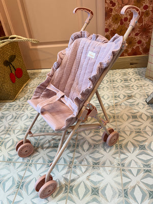 Poussette poupée à volants nude MINIKANE
