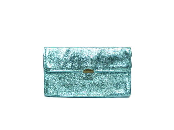 Porte monnaie cuir tout en un compact: Acier