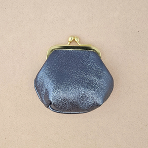 Mini bourse cuir rétro: Turquoise