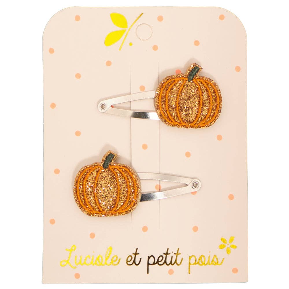Barrettes citrouilles (paire)