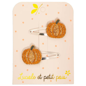 Barrettes citrouilles (paire)