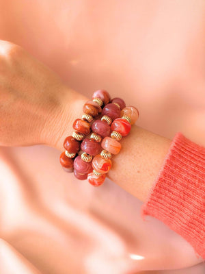 Bracelet GIGI: Caramel / Fermoir