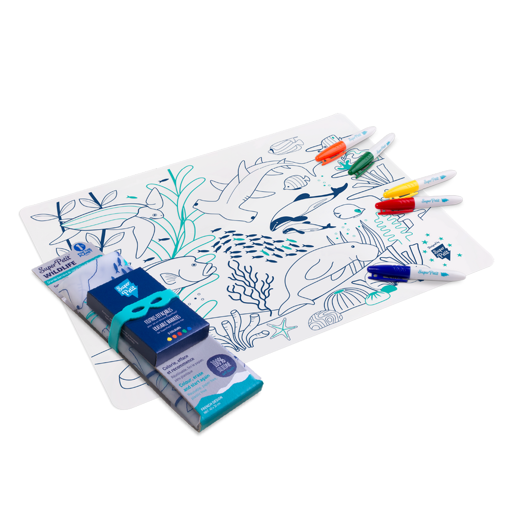 Coloriage éducatif- Set en silicone GRANDE BARRIÈRE DE CORAIL