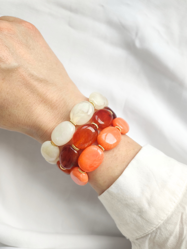 Bracelet JANE: Chocolat / S/M = 18 cm