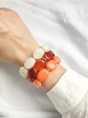 Bracelet JANE: Orange opaque / S/M = 18 cm