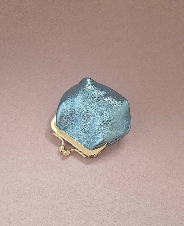 Mini bourse cuir rétro: Mint