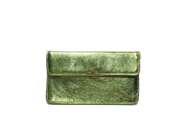 Porte monnaie cuir tout en un compact: Acier