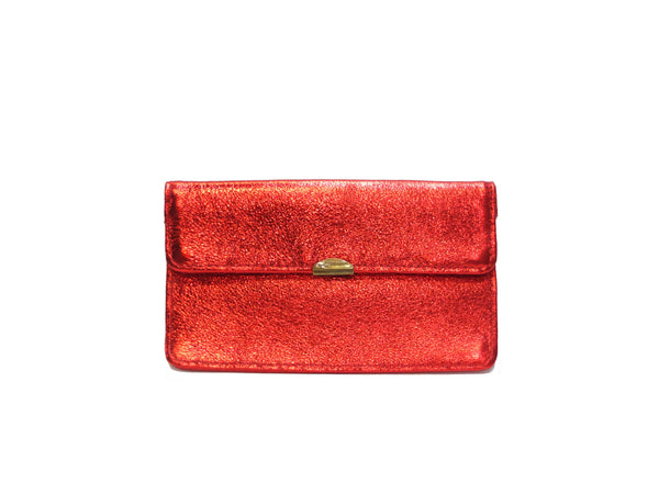 Porte monnaie cuir tout en un compact: Acier