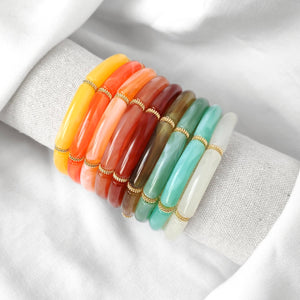 Bracelet SCARLETT: Léopard / S/M = 19cm = diamètre 6 cm