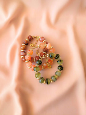Bracelet GIGI: Vert olive / Fermoir