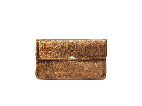 Porte monnaie cuir tout en un compact: Acier