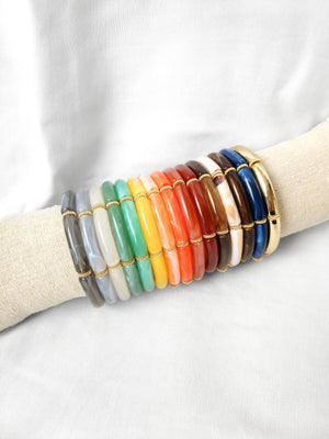 Bracelet SCARLETT: Jade / S/M = 19cm = diamètre 6 cm