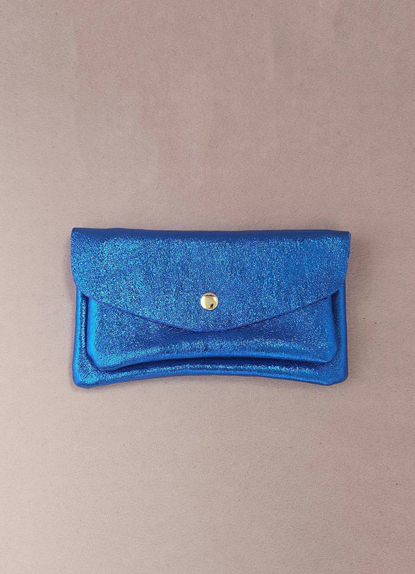 Porte monnaie cuir vachette double poches Kangourou: Bordo