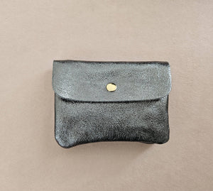 Porte-monnaie cuir  métallisé Kangoo: Lilas
