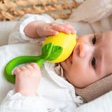 Hochet et anneau de dentition - citron -pour bébé en caoutchouc naturel