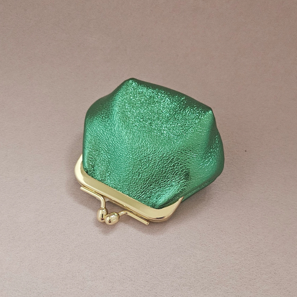 Mini bourse cuir rétro: Lilas