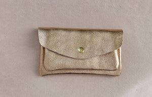 Porte monnaie cuir double poches Kangourou: Violet