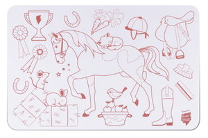 NEW Coloriage éducatif: miniPlaymat 2en1 - PONEY CLUB