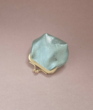 Mini bourse cuir rétro: Mint