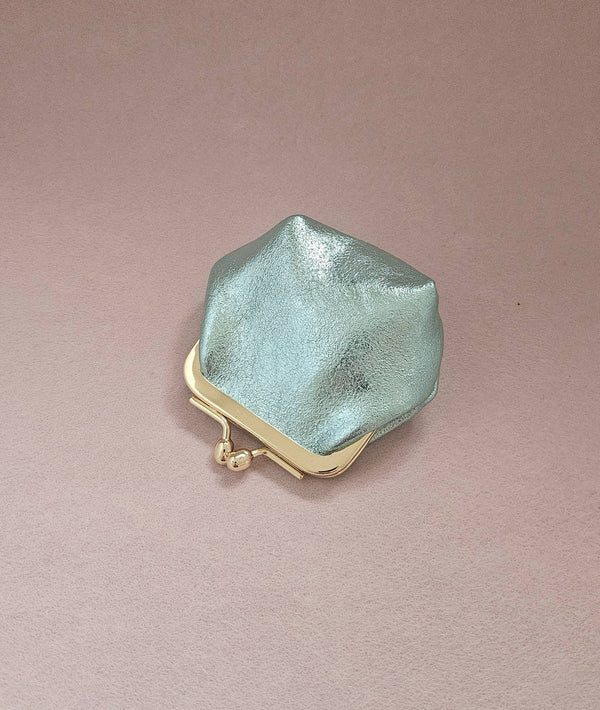 Mini bourse cuir rétro: Mint