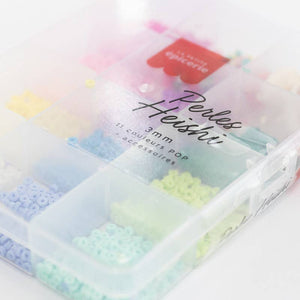 Boite de 11 couleurs de perles heishi 6 mm POP + accessoires