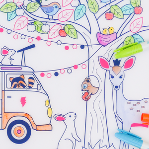 Coloriage réutilisable - Set en silicone DREAM VAN - JUIN