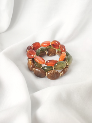 Bracelet JANE: Aubergine / S/M = 18 cm