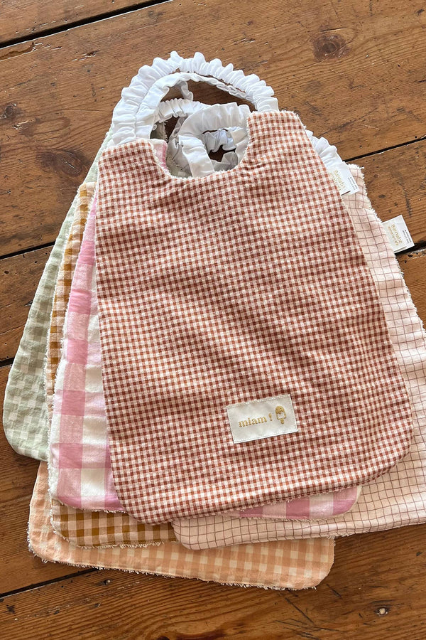 Grand bavoir élastiqué - Serviette petit enfant 2 - 6 ans: Abricot