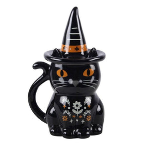 Mug à couvercle Chat noir Frightful Folk