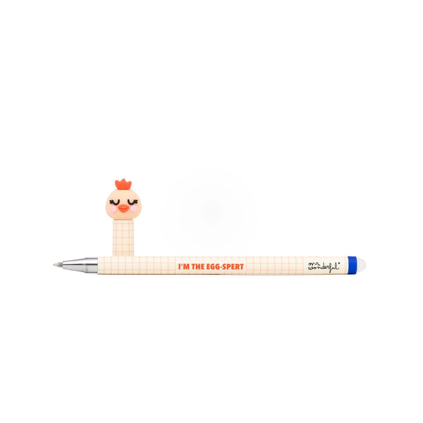 Stylo effaçable Bo-Bo Gigi la poule - I'm the egg-spert