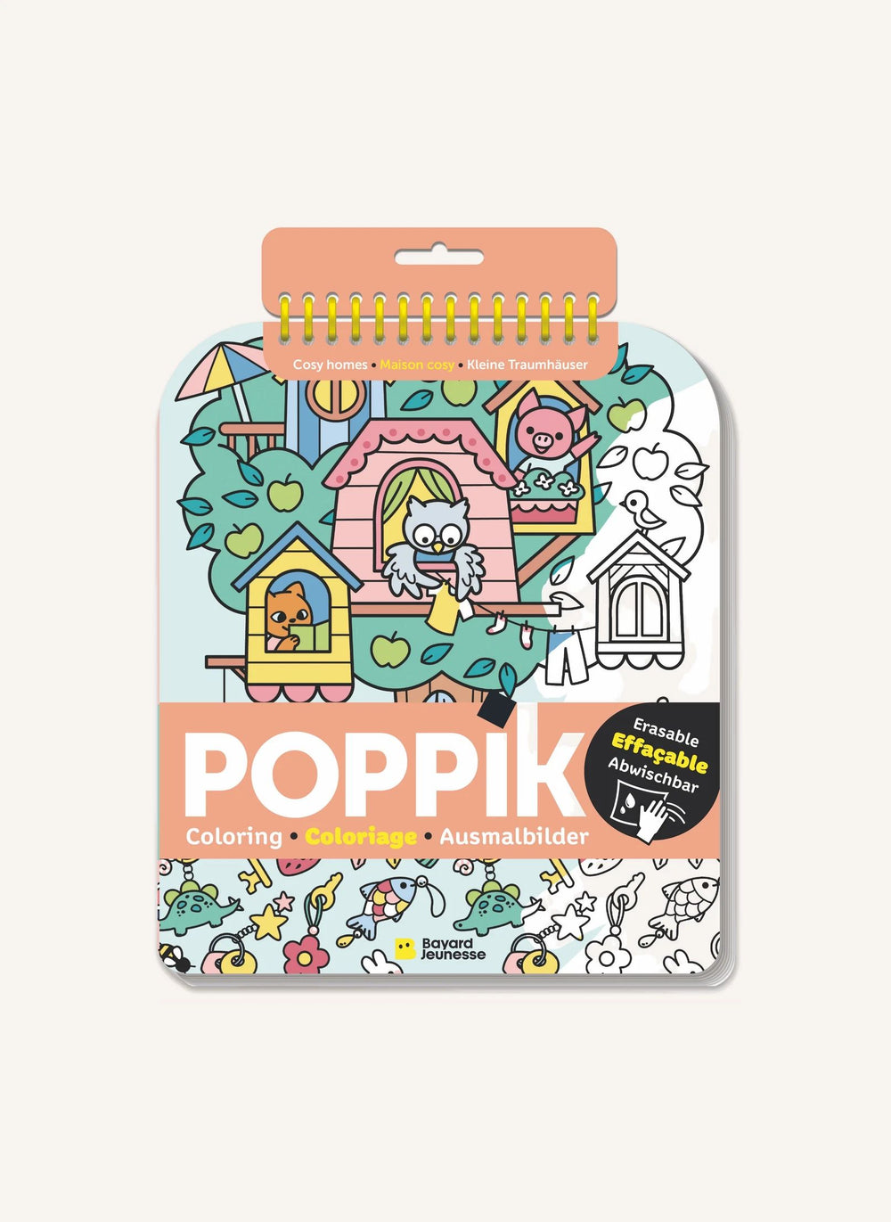COLORIAGE EFFACABLE cosy home Poppik