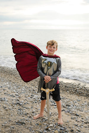 Tunique de chevalier avec cape, argent