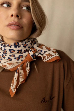 Big foulard Apaches Dupatta felinda rust