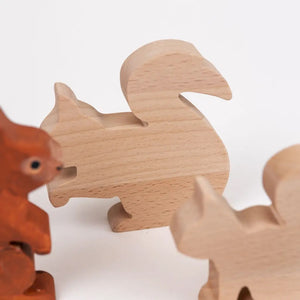 Trio d'écureuils en bois à peindre Egmont