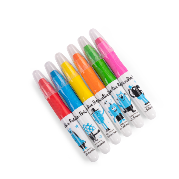 6 crayons-multisurfaces Les Schmouks