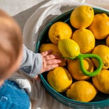 Hochet et anneau de dentition - citron -pour bébé en caoutchouc naturel