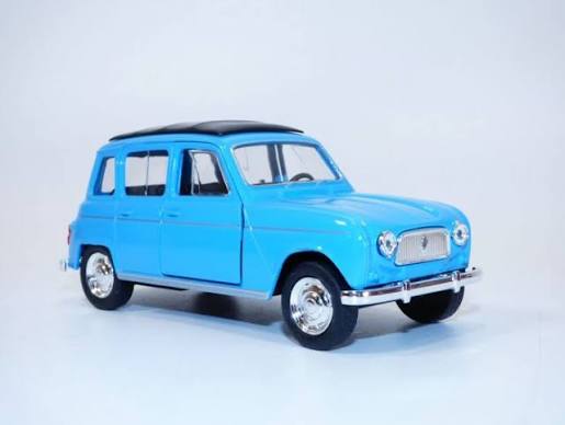 Renault 4 en métal, rétro friction
