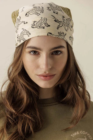 Apaches collections Small foulard coton manika pongo shadow