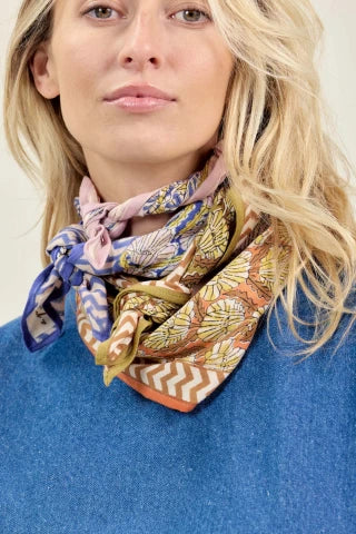 Apaches collections Small foulard coton manika Molly lilas