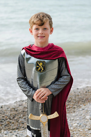 Tunique de chevalier avec cape, argent