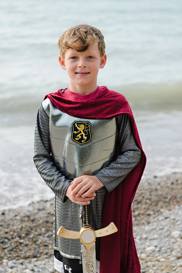Tunique de chevalier avec cape, argent