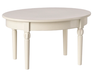 Table à manger vintage, Blanc Off white Souris